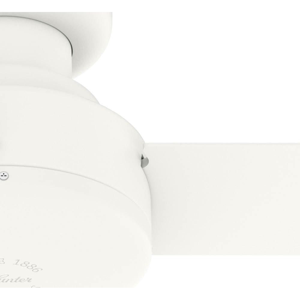 Hunter 52402 Matte White 44in Presto Lp - Matte Fresh White Image 9