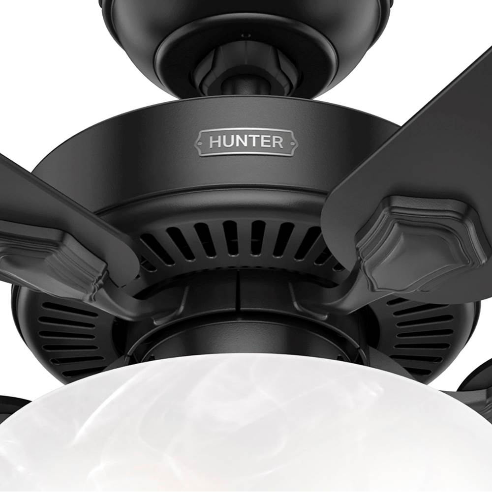 Hunter 52790 Matte Black Hunter 44 Inch Swanson Matte Black Ceiling Fan With Led Light Kit And Pull Chain Image 8