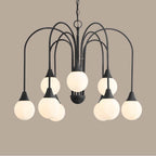 Hunter 48199 Matte Black Valadon 9 Light Large Chandelier Black Image 5