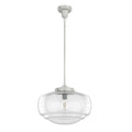 Hunter Saddle Creek 16'' Brushed Nickel Clear Seeded Glass