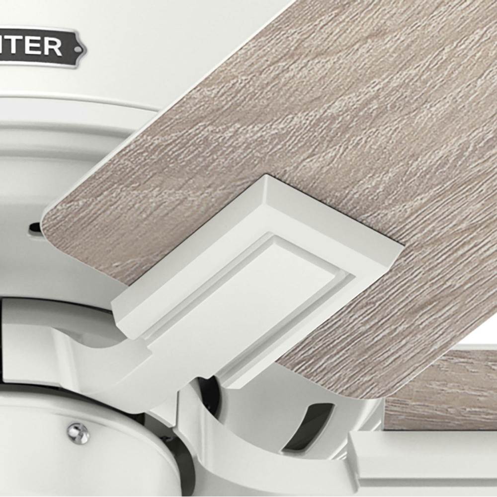 Hunter 52904 Fresh White 52 Inch Fonthill Energy Star Hunterexpress Fresh White Ceiling Fan With Led Light Kit And Handheld Remote Image 6