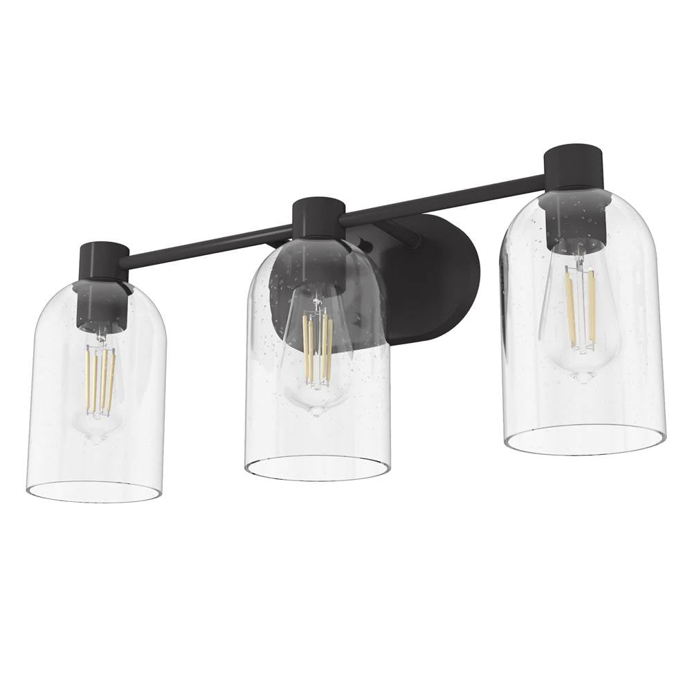 Hunter 19712 Noble Bronze Hunter Lochemeade Noble Bronze 3 Light Vanity Wall Light Fixture Image 1