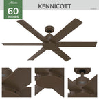 Hunter 51832 Matte Bronze 60in Kennicott - Matte Bronze Image 6