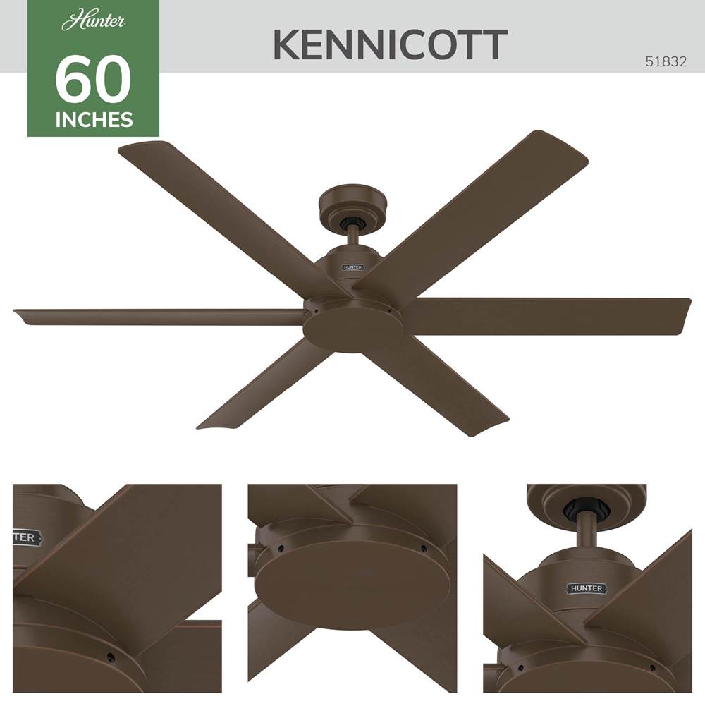 Hunter 51832 Matte Bronze 60in Kennicott - Matte Bronze Image 6