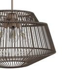 Hunter Brookhollow Hunter Brookhollow Sable Rattan And Sable 4 Light Pendant Ceiling Light Fixture