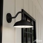 Hunter 46002 Matte Black,White Mill Valley Matte Black And White 1 Light Small Image 2