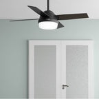 Hunter 52391 Matte Black 44 Inch Dempsey Matte Black Ceiling Fan With Led Light Kit And Handheld Remote Image 4
