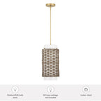 Hunter 48207 Luxe Gold Laila 1 Light Medium Pendant Brown Image 3