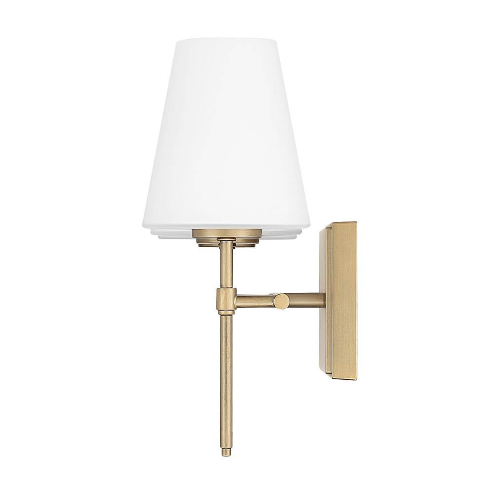 Hunter 13251 Luxe Gold,Cased White Glass Camelia Stem Jasmine Roth 3 Light Vanity Image 2