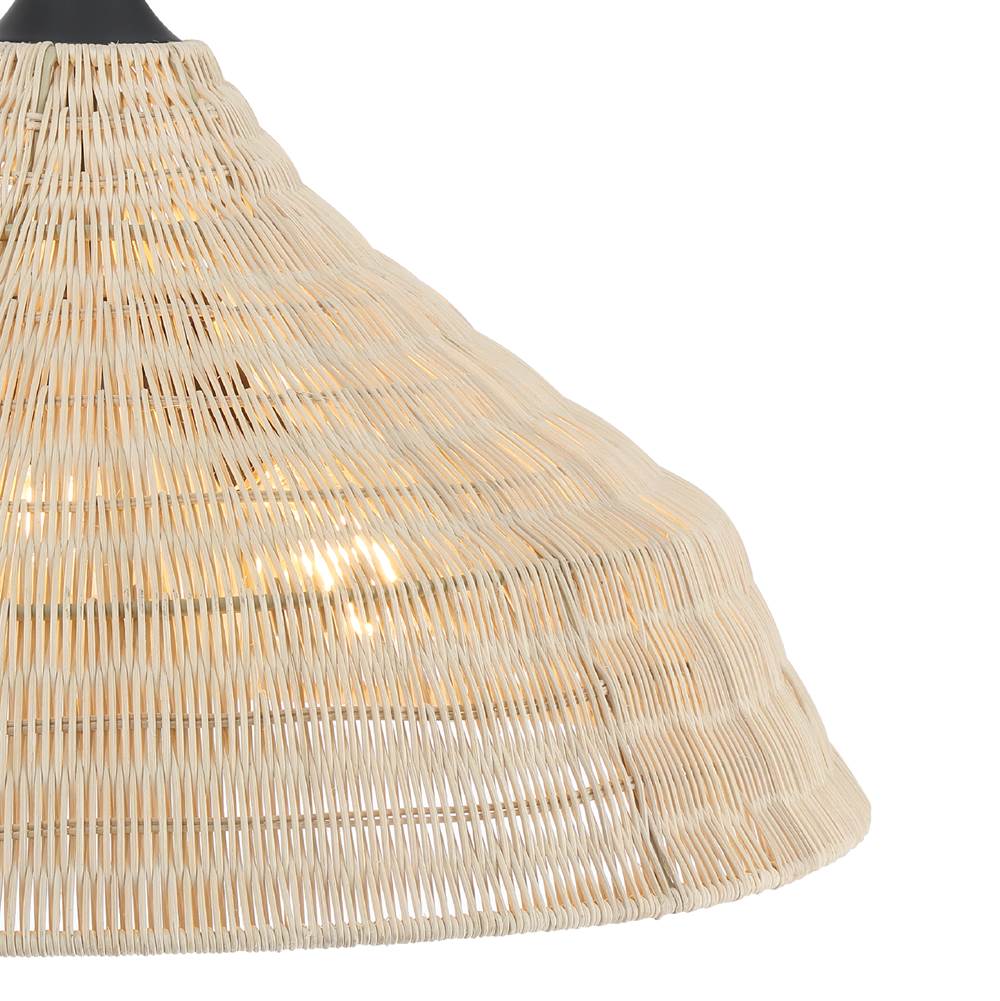 Hunter Agoura Matte Black 3 Light Extra Large Pendant Ceiling Light Fixture
