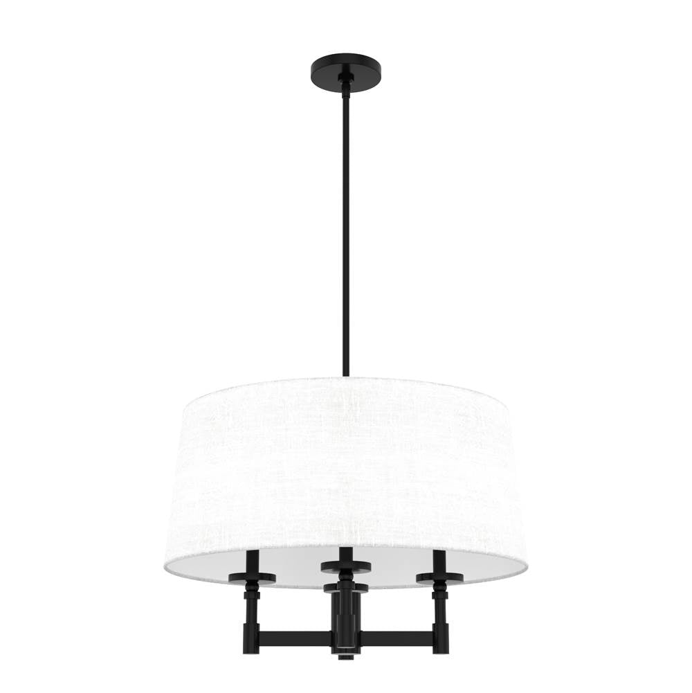 Hunter 19702 Matte Black Shade Chandelier Image 1