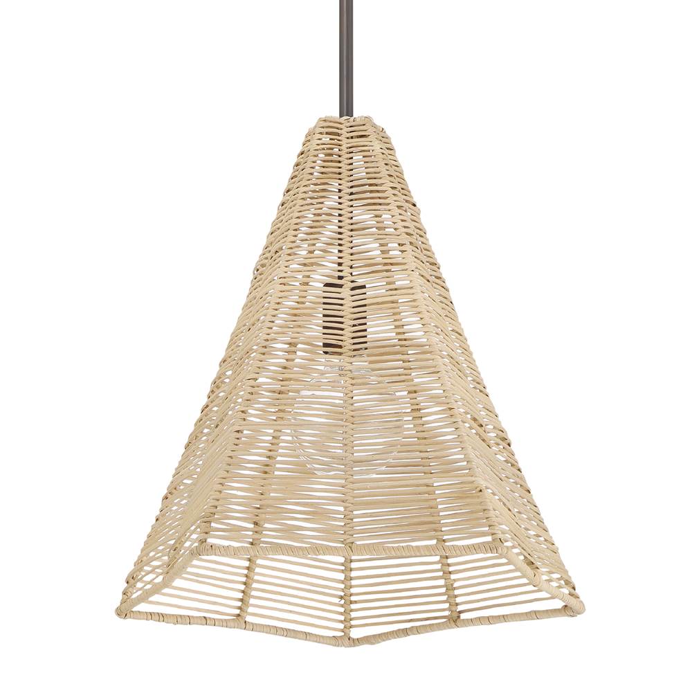 Hunter 48090 Matte Bronze Comet Matte Bronze 1 Light Large Pendant Ceiling Light Fixture Image 1