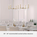 Hunter 19986 Alturas Gold Sunjai Alturas Gold 7 Light Chandelier Ceiling Light Fixture Image 2