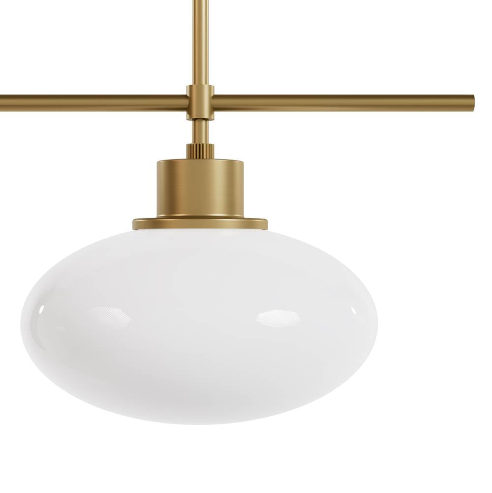 Hunter 13192 Luxe Gold Getty Luxe Gold With Cased White Glass 2 Light Chandelier Ceiling Light Fixture Image 7