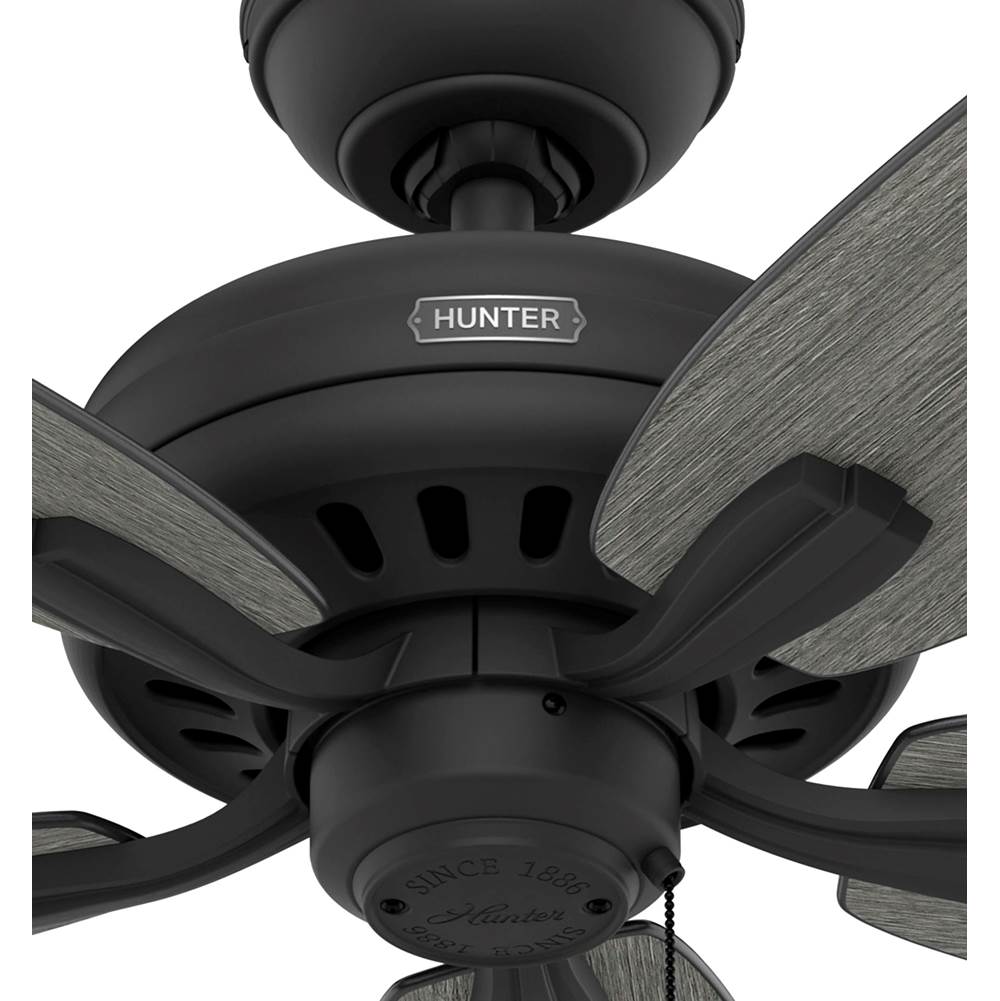 Hunter 52397 Matte Black 52 Inch Newsome Matte Black Ceiling Fan And Pull Chain Image 6