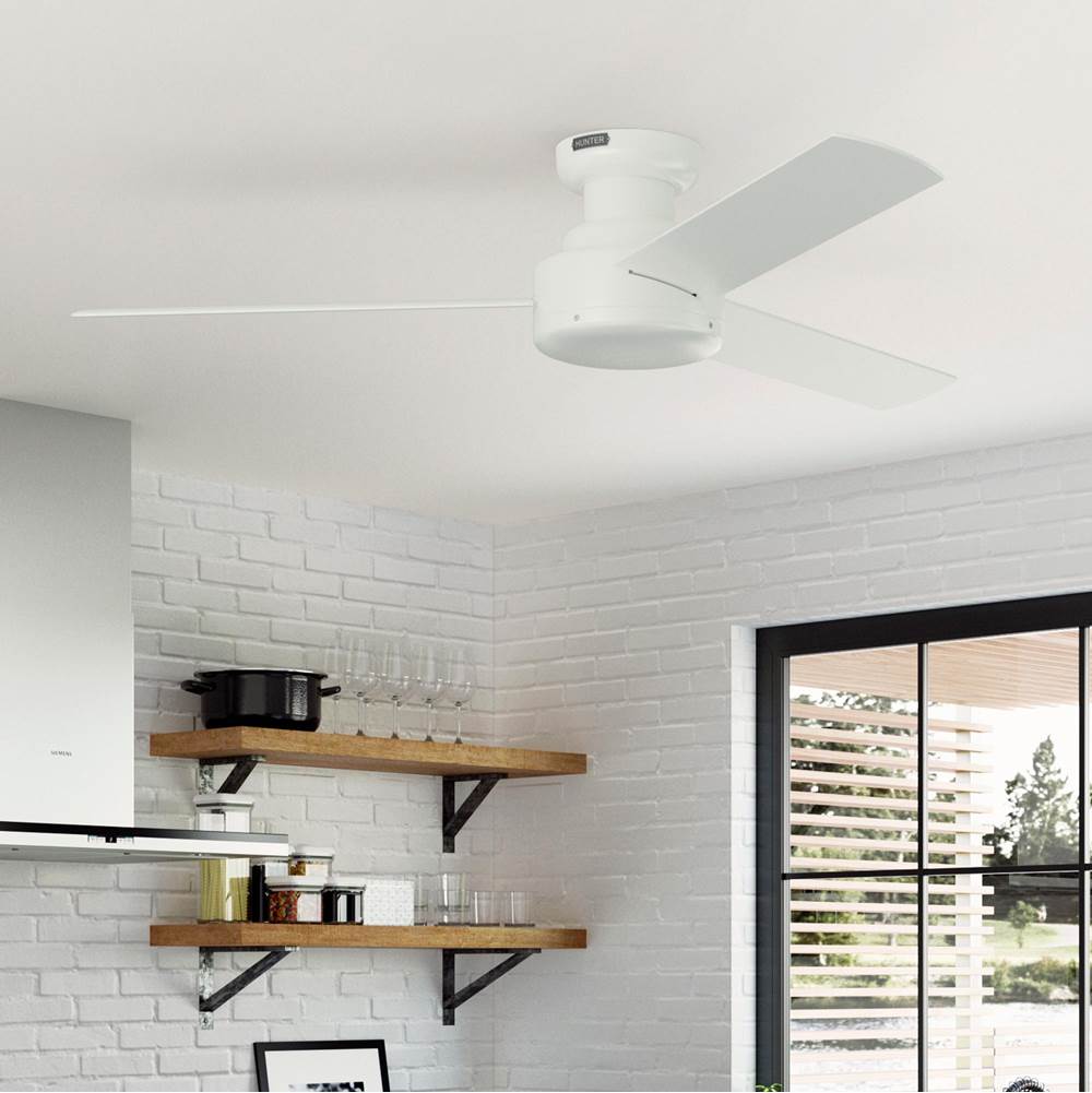 Hunter 52408 Matte White 52in Presto Lp -matte Fresh White Image 3