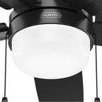 Hunter 52776 Matte Black 52 Inch Anisten Matte Black Ceiling Fan With Led Light Kit And Pull Chain Image 9