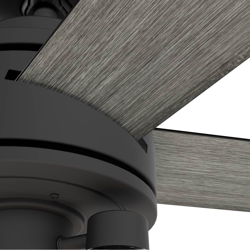 Hunter 52650 Matte Black Hunter 52 Inch Lochemeade Matte Black Ceiling Fan With Led Light Kit And Handheld Remote Image 8