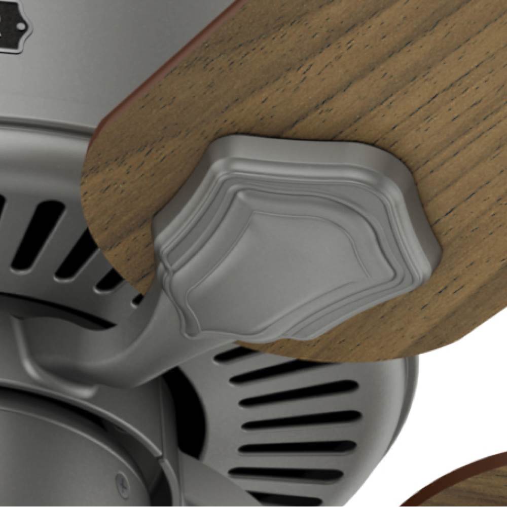 Hunter 52779 Matte Silver Hunter 44 Inch Swanson Matte Silver Ceiling Fan With Led Light Kit And Pull Chain Image 9