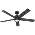 Hunter 52850 Matte Black 52 Inch Erling Energy Star Matte Black Ceiling Fan With Led Light Kit And Handheld Remote Image 1