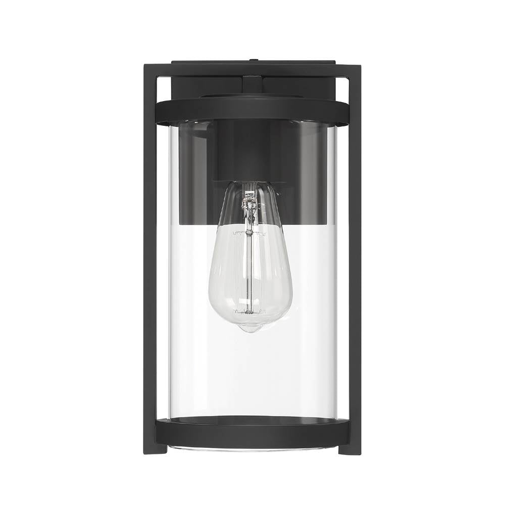 Hunter 46066 Matte Black Astwood Outdoor 1 Light Small Wall Light Black Image 1