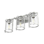 Hunter 48007 Brushed Nickel Astwood Brushed Nickel With Clear Glass 3 Light Vanity Wall Light Fixture Image 7