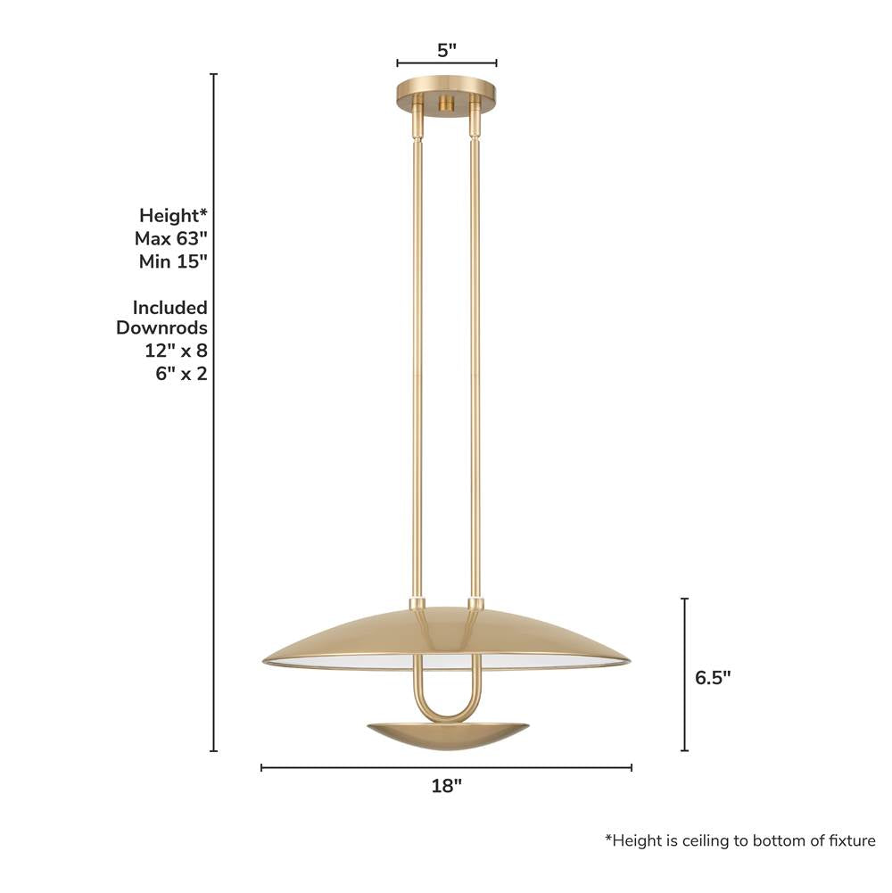Hunter 48166 Luxe Gold Sunset Ridge 1 Light Large Pendant Gold Image 4