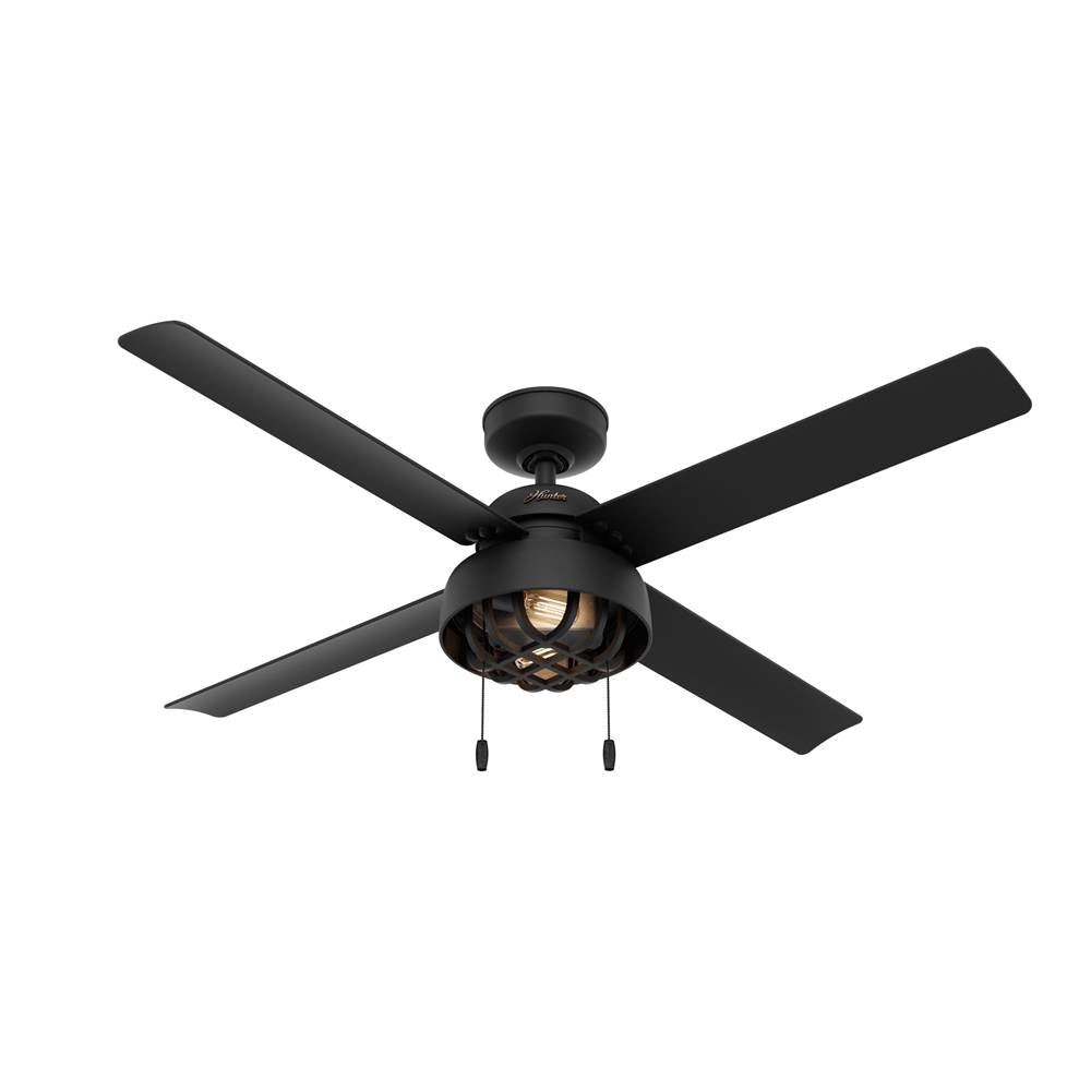 Hunter 50336 Matte Black 52'' Spring Mill -flat Matte Black Image 1