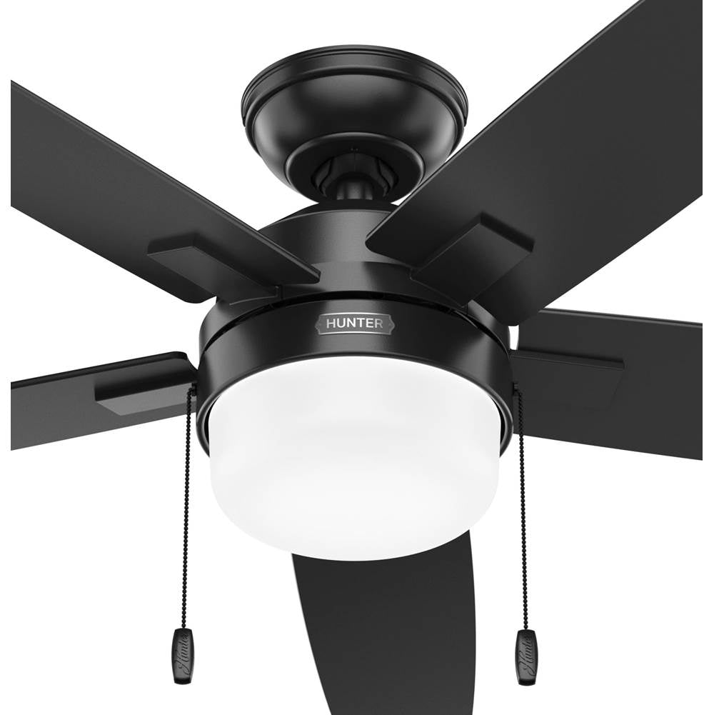 Hunter 52776 Matte Black 52 Inch Anisten Matte Black Ceiling Fan With Led Light Kit And Pull Chain Image 5