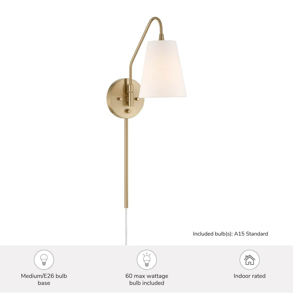 Hunter 48173 Alturas Gold Valley Park 1 Light Large Pin Up Sconce Gold Image 5