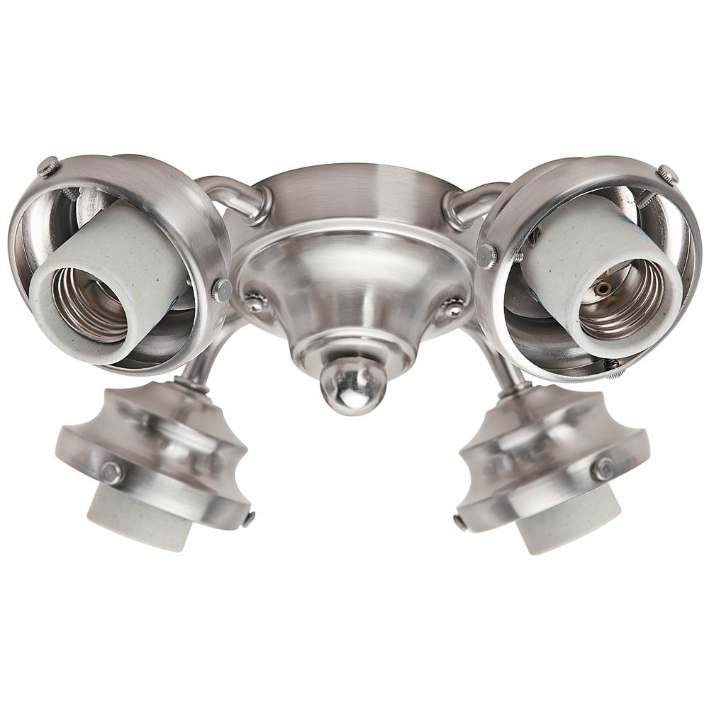 Hunter 99146 Brushed Nickel Four-light Brushed Nickel Fitter Image 1