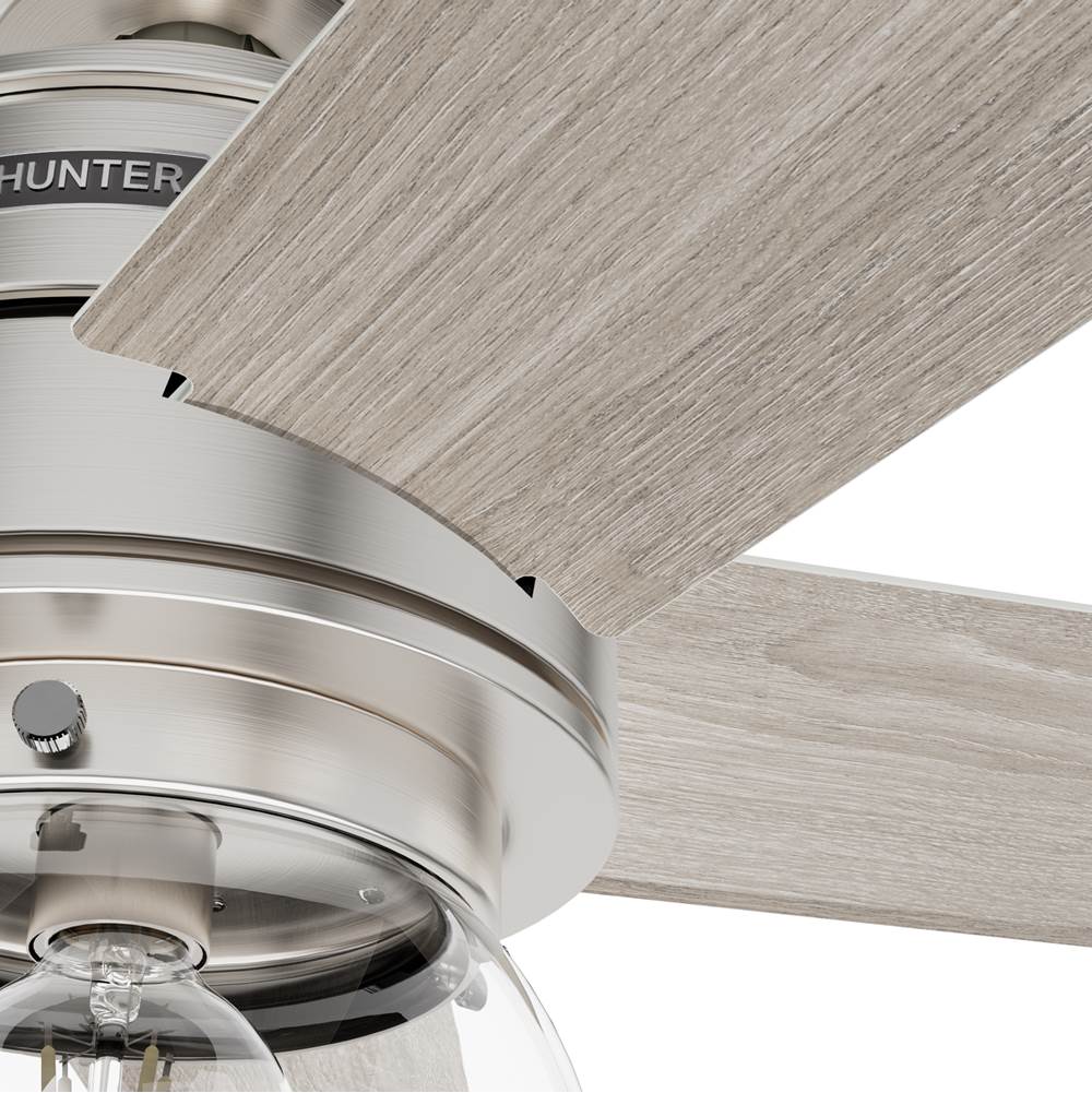 Hunter 52656 Brushed Nickel Hunter 52 Inch Xidane Brushed Nickel Ceiling Fan With Led Light Kit And Handheld Remote Image 8