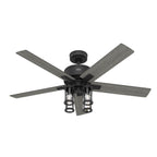 Hunter 52994 Matte Black 52 Inch Astwood Ii  Matte Black Ceiling Fan With Led Light Kit And Handheld Remote Image 1