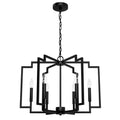 Hunter 45241 Matte Black Zoanne Matte Black 6 Light Chandelier Ceiling Light Fixture Image 1