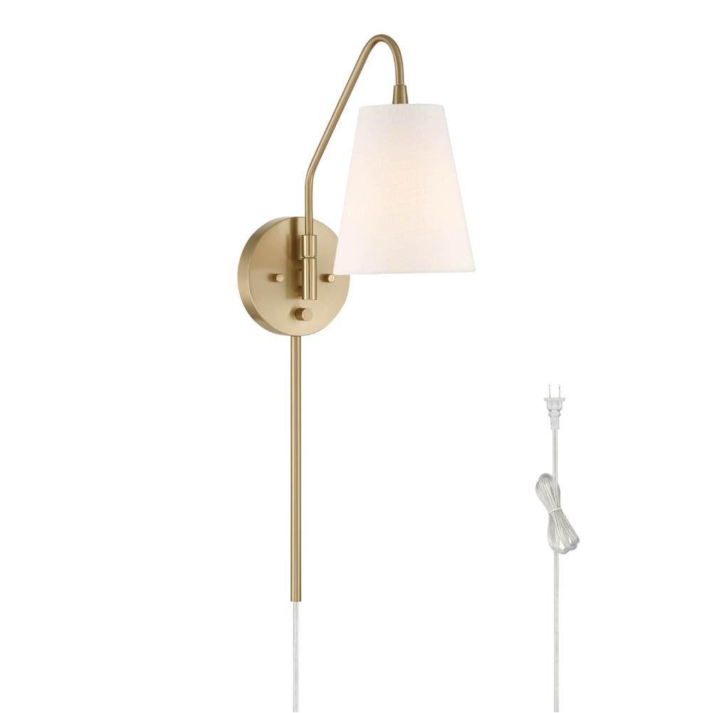 Hunter 48173 Alturas Gold Valley Park 1 Light Large Pin Up Sconce Gold Image 1