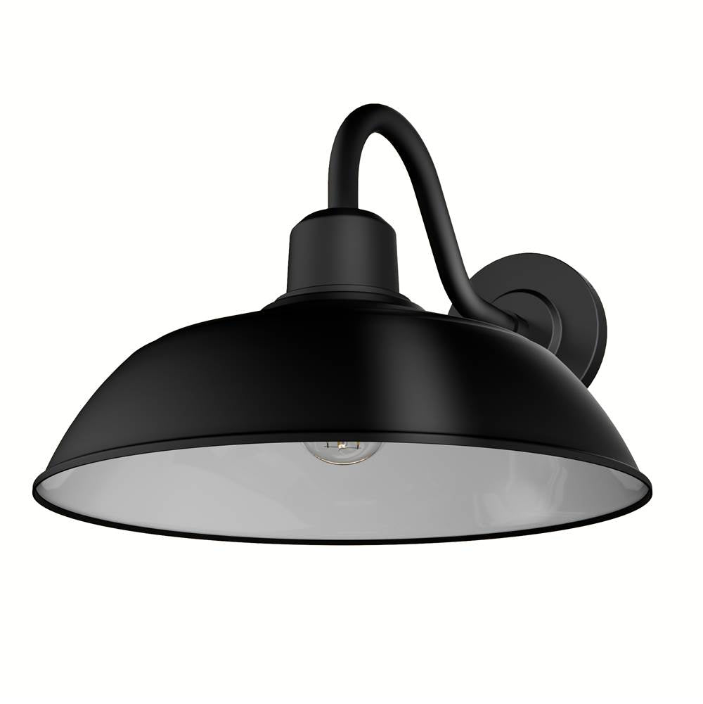 Hunter 46001 Matte Black,White Mill Valley Matte Black And White 1 Light Medium Image 1