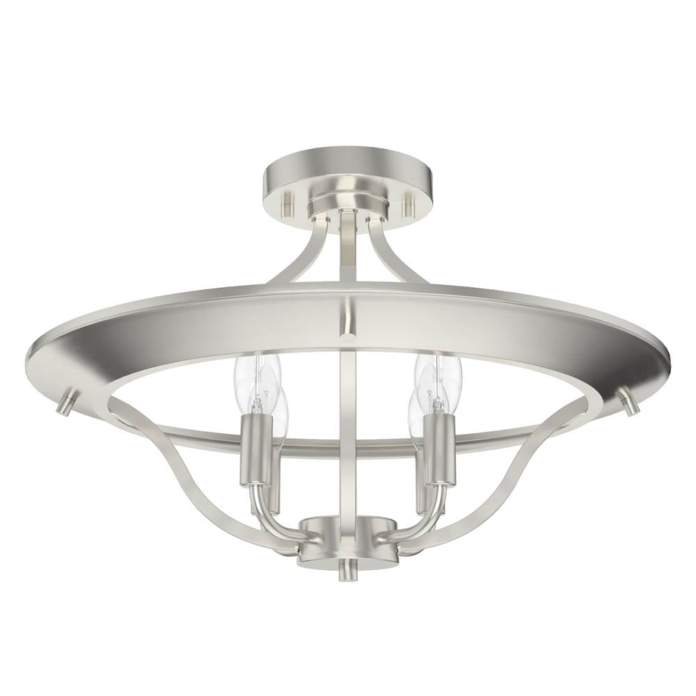 Hunter 19423  Perch Point 4 Light Semi-flush Mount Image 1