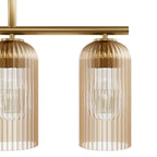 Hunter 13233 Luxe Gold Beverly Glen Luxe Gold With Amber Glass 5 Light Chandelier Ceiling Light Fixture Image 5