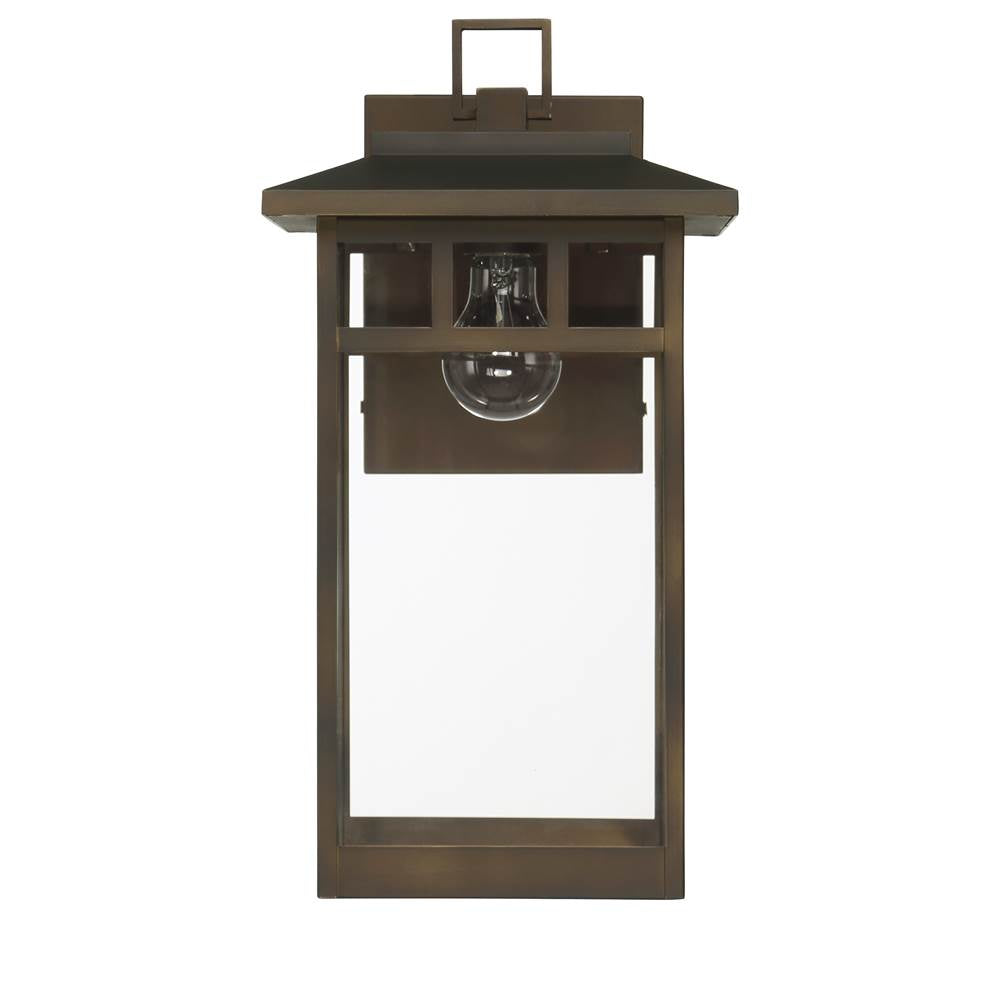 Hunter 46073 Matte Bronze Hunter Yancy House Matte Bronze With Clear Glass 1 Light Image 1