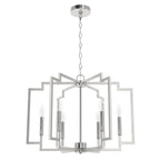 Hunter 19573 Brushed Nickel Zoanne 6 Light Chandelier 24 Inch Image 1