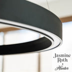 Hunter 13120 Matte Black Canoga Matte Black 1 Light Large Chandelier Ceiling Light Fixture Image 3
