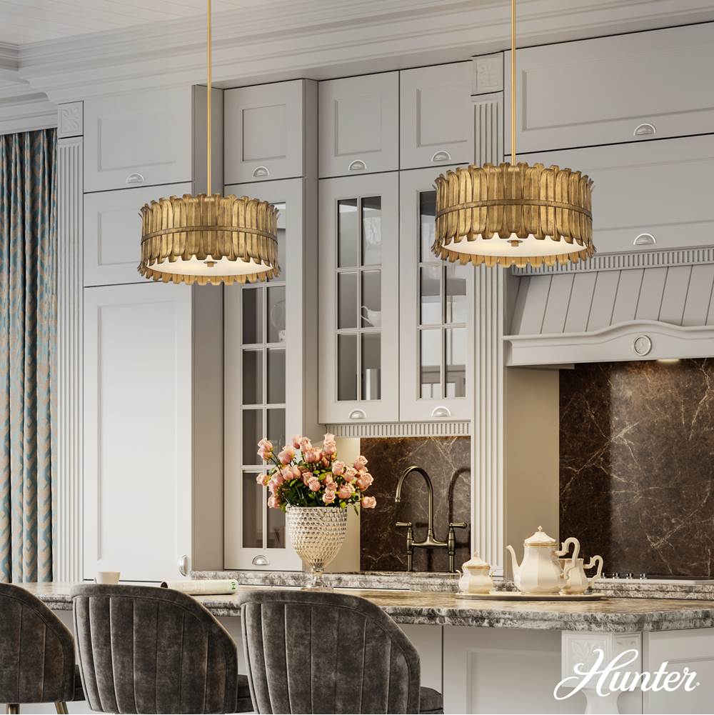 Hunter Valdaz 3 Light Large Pendant Gold