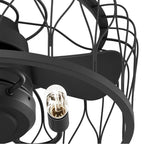 Hunter 52969 Matte Black 20 Inch Rotonda Matte Black Ceiling Fan With Led Light Kit And Handheld Remote Image 2