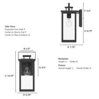 Hunter 46051 Matte Black Hunter Timbergrove Matte Black With Clear Glass 1 Light Image 5