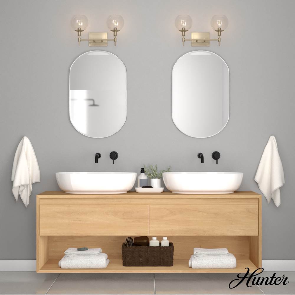 Hunter 19761 Alturas Gold Xidane 2 Light Vanity Image 4