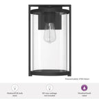 Hunter 46067 Matte Black Astwood Outdoor 1 Light Medium Wall Light Black Image 4