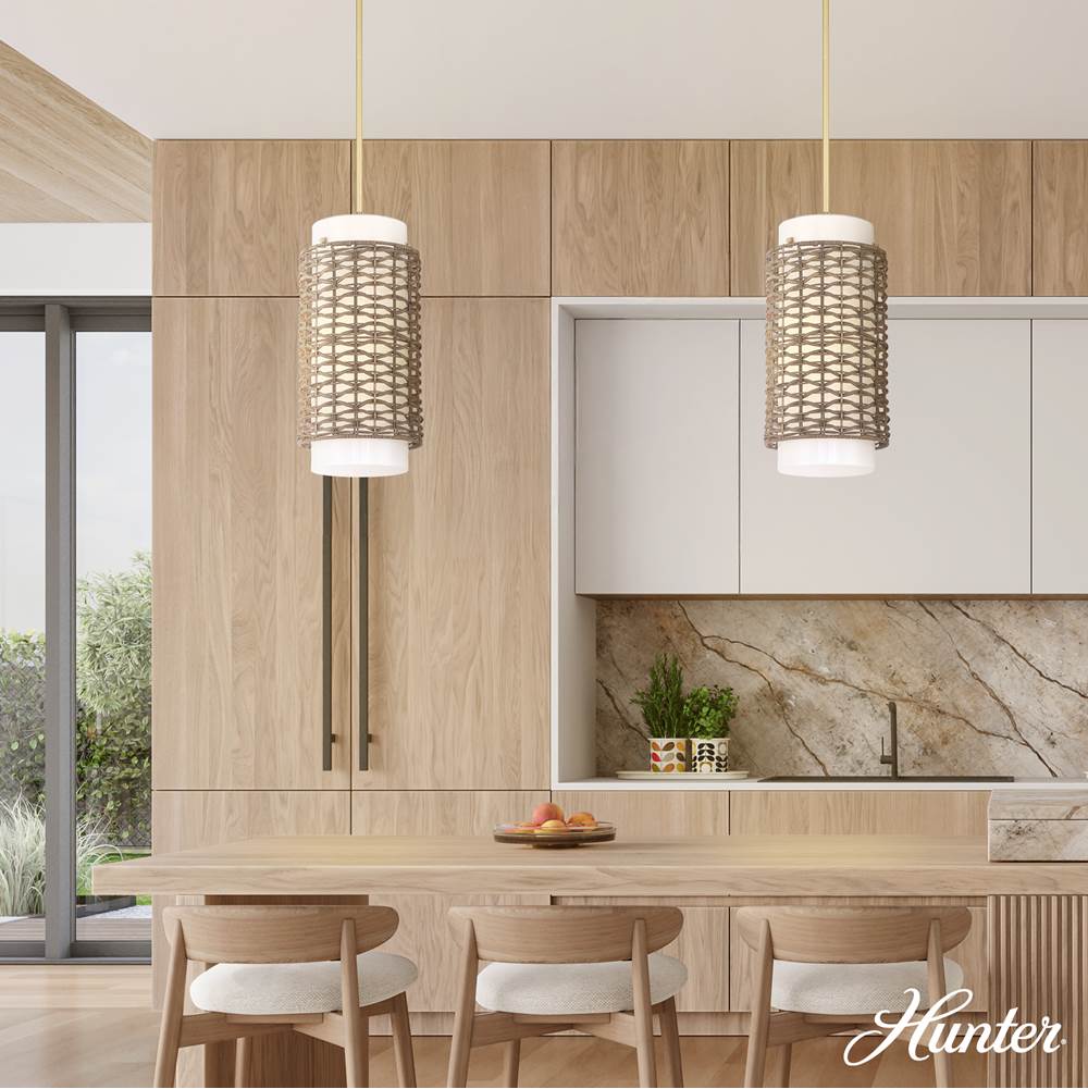 Hunter Laila 1 Light Medium Pendant Brown
