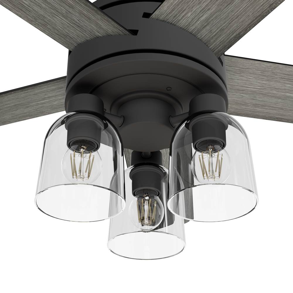 Hunter Lochemeade Hunter 52 Inch Lochemeade Matte Black Ceiling Fan With Led Light Kit And Handheld Remote