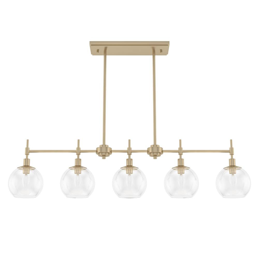 Hunter Xidane 5 Light Linear Chandelier Alturas Gold