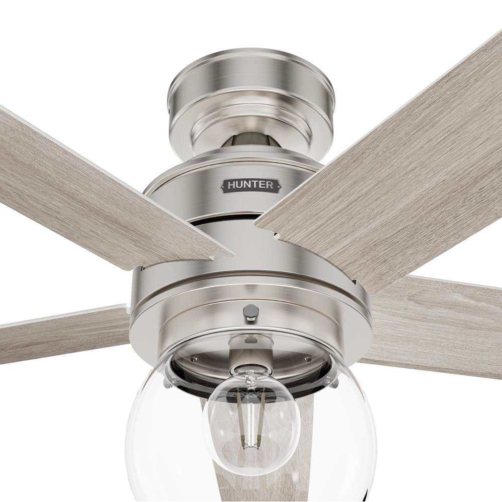 Hunter 52656 Brushed Nickel Hunter 52 Inch Xidane Brushed Nickel Ceiling Fan With Led Light Kit And Handheld Remote Image 6